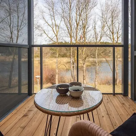 Live By The Sea-apartment With River-view Terrace At Gyvenu Prie Juros - Sventoji *