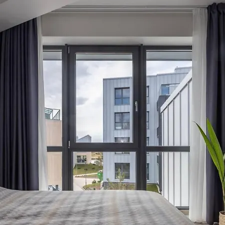 Live By The Sea-apartment With River-view Terrace At Gyvenu Prie Juros - Sventoji * Паланга