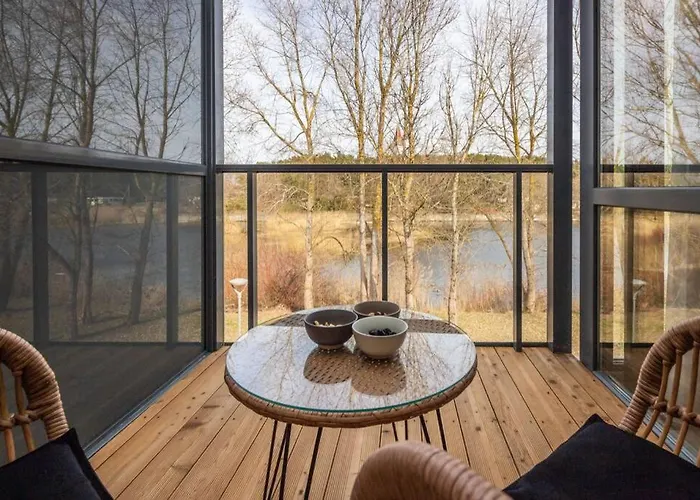 Live By The Sea-apartment With River-view Terrace At Gyvenu Prie Juros - Sventoji *